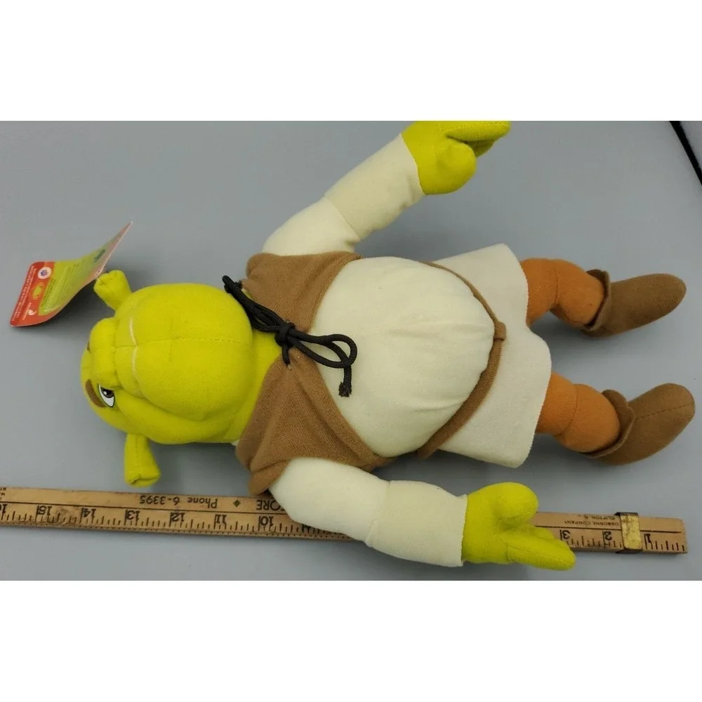 2004 Dreamworks Shrek 2 Shrek Stuffed Plush Toy by Nanco 15‎ inch With Tag Read